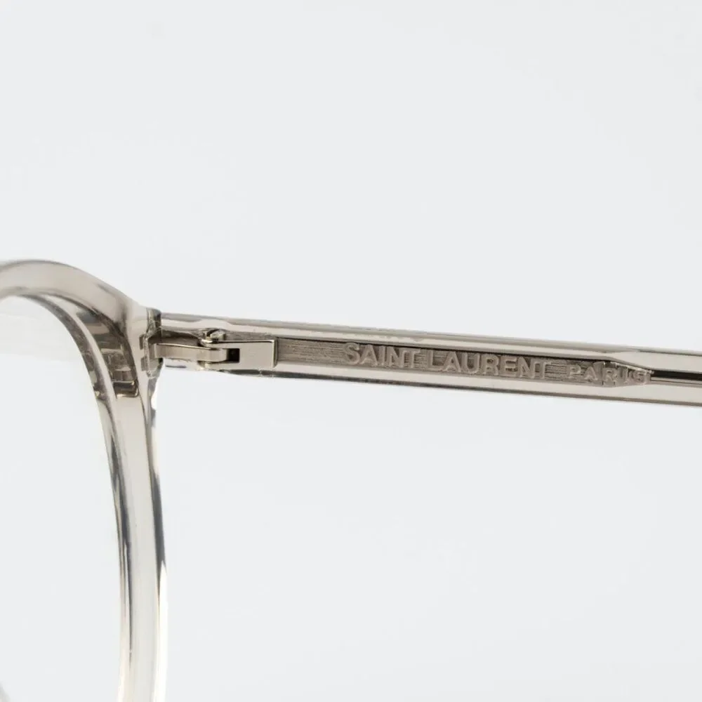 Saint Laurent Women Eyeglasses Transparent Beige Pilot SL667OPT 003 BRAND NEW